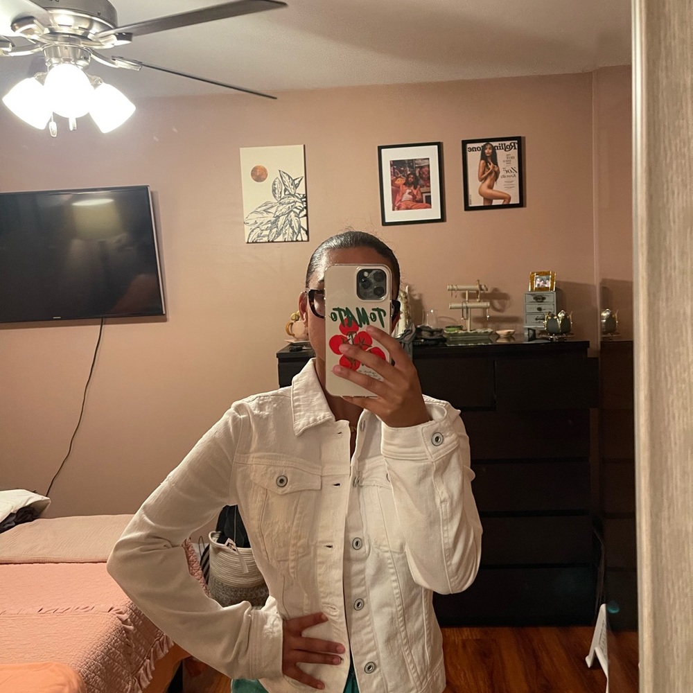 AG Adriano Goldschmied Off-White Denim Jacket